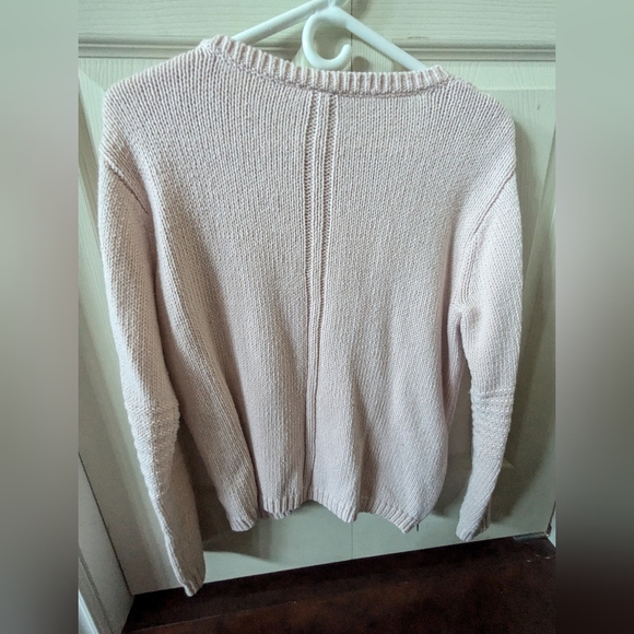 Baby pink ROXY knit crew neck size L - Picture 5 of 5